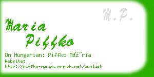 maria piffko business card